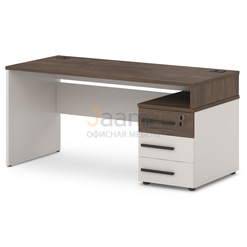 Мебель для персонала Стол с опорной тумбой правый T-23пр