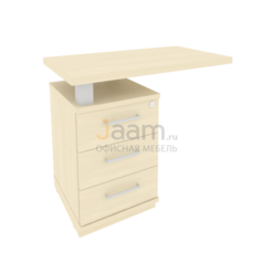 Кабинет руководителя Офисная тумба приставная с топом левая KTP-1 Л