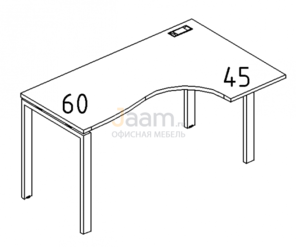 Мебель для персонала Стол эргономичный правый "Классика" на металлокаркасе UNO Б1 036 БП