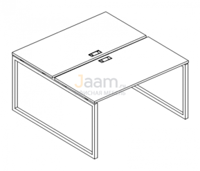 Мебель для персонала Рабочая станция на металлокаркасе QUATTRO Б4 173 БП
