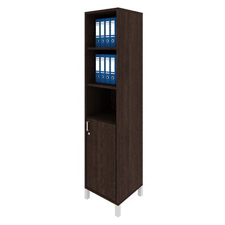 Шкаф для документов правый, дверь ДСП без замка + ниши Борн B 431-812 477x450x2074 (Венге)