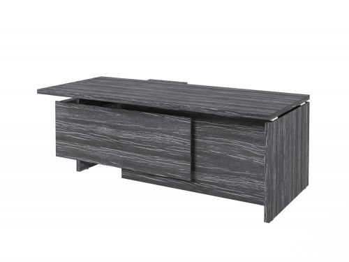 Стол руководителя с опорной тумбой Festus FI-121R.DD 1800x2100x750 (Древесина Графит)