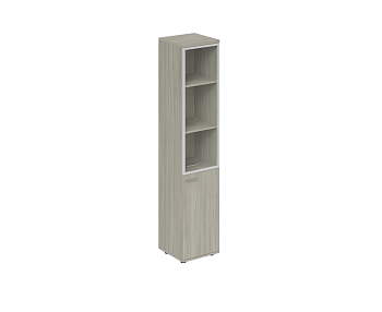 Шкаф высокий со стеклом Wing WN.712.OL.OL.AL.R 400x400x1955