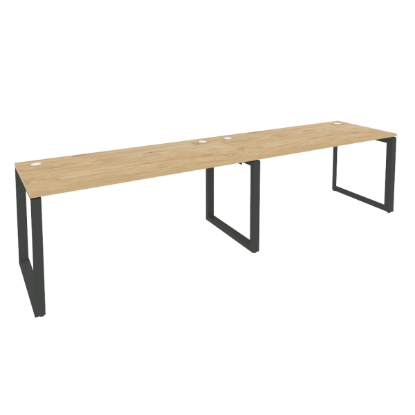 Рабочая станция на О-образном м/к Onix O.MO-RS-2.4.7 3160x720x750 (Тиквуд Светлый/Черный металл)