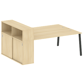 Рабочая станция с шкафом-купе на А-образном м/к Metal System Style БА.РС-СШК-2.5 Т 2210x1475x1098