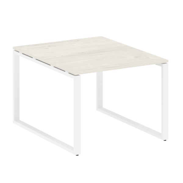 Переговорный стол 1 столешница Metal System Style БО.ПРГ-1.1 1000x1235x750 (Дуб Наварра/Белый металл)