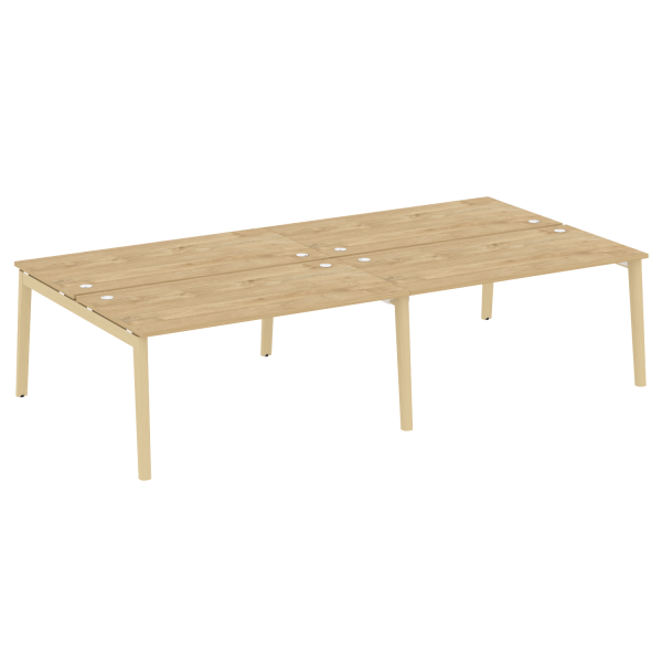 Рабочая станция на деревянных опорах Onix Wood OW.D.RS-4.4.8 3160x1635x750