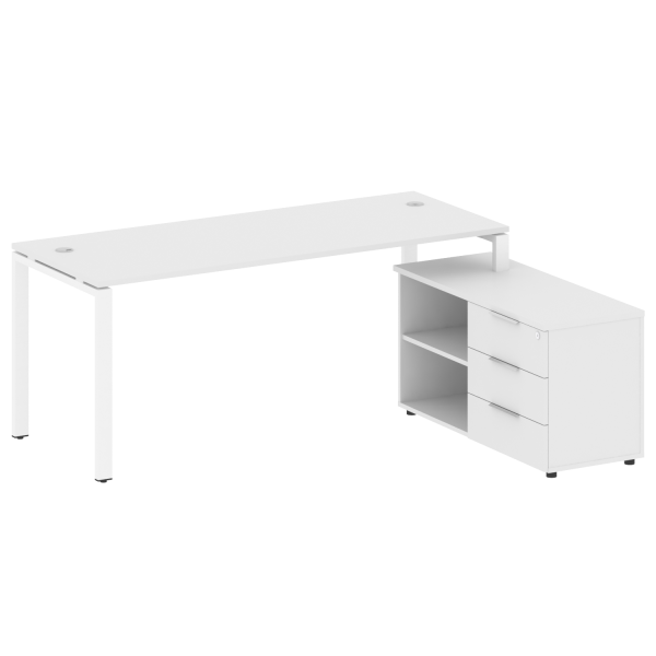 Рабочая станция с опорной тумбой правая Metal System Style БП.РС-СТС-2.5 Пр 1900x1520x750