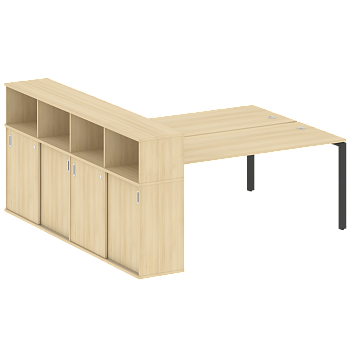 Рабочая станция с опорным шкафом-купе Metal System Style БП.РС-СШК-4.5 2210x2332x1098