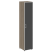 Шкаф для документов узкий со стеклом черным LT.SU-1.10 R (R) black