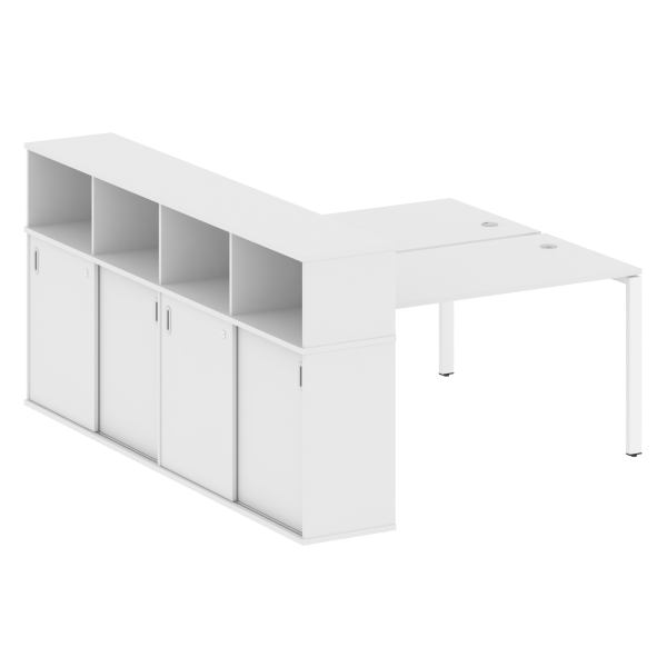 Рабочая станция с опорным шкафом-купе Metal System Style БП.РС-СШК-4.3 1910x2332x1098