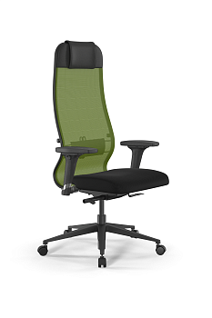 Кресло для руководителя Метта SynchroSit 10 B1-111D - X2+UMF(X1) /Ub00/Wh00/D02P(M24.B11.G19.W02)