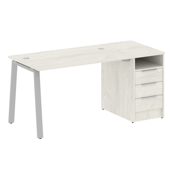 Рабочая станция Metal System Style БА.РС-СТП-1.2 1612x720x750 (Дуб Наварра/Серый металл)