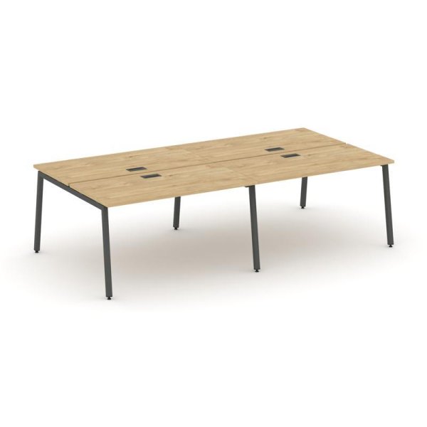 Рабочая станция 2-х сторонняя SN-4A.DRS-044 (3160х1432х750) (Тиквуд Светлый/Металл Антрацит)