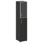 Шкаф для документов узкий со стеклом черным LT.SU-1.7 R (R) black