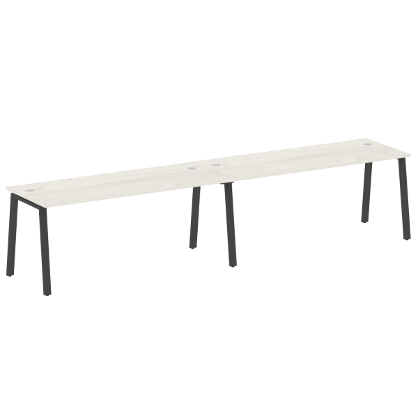 Рабочая станция на 2 рабочих места на А-образном м/к Metal System Style БА.СМ-2.5 3600x720x750 (Дуб наварра/Антрацит металл)