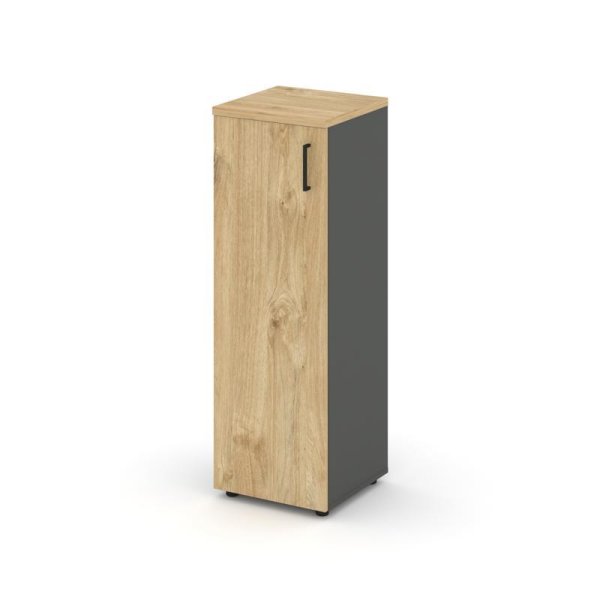 Шкаф средний узкий SN.STU.E-204(L) (400х400х1203) (Антрацит/Тиквуд Светлый)
