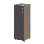 Шкаф для документов узкий со стеклом черным LT.SU-2.4 R (L) black