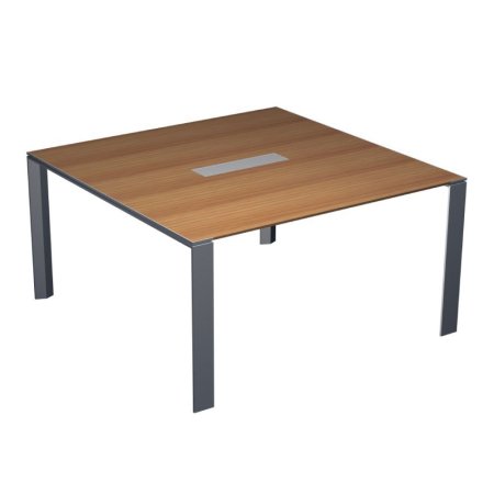 Стол для переговоров П-опоры ноги-хром X7 X7R04 C 1600x1400x720 (Орех каналеттоСерый)