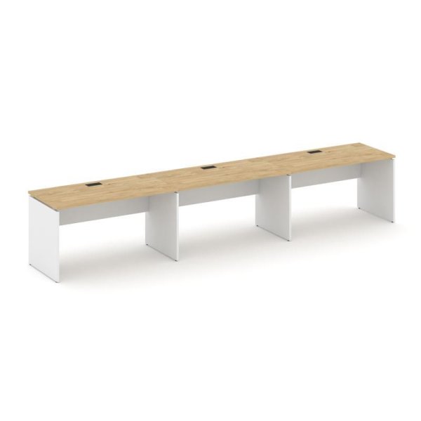 Рабочая станция 1 сторонняя SN-D.ORS-034 (4740х600х750) (Тиквуд Светлый/Белый)