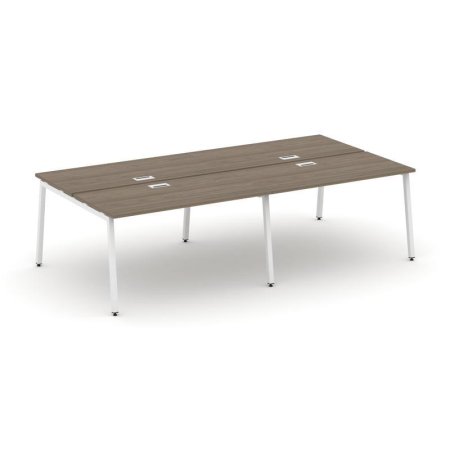 Рабочая станция 2-х сторонняя SN-4A.DRS-032 (2360х1232х750) (Вяз Благородный/Металл Белый)