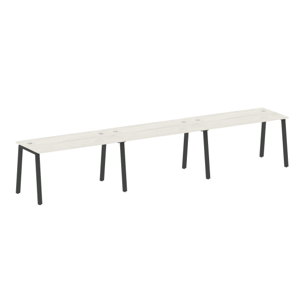 Рабочая станция на 3 рабочих места на А-образном м/к Metal System Style БА.СМ-3.3 4200x720x750 (Дуб наварра/Антрацит металл)