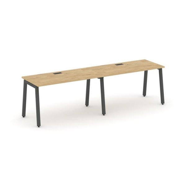 Рабочая станция 1 сторонняя SN-5A.ORS-003 (2760х600х750) (Тиквуд Светлый/Металл Антрацит)