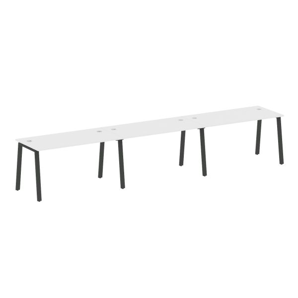 Рабочая станция на 3 рабочих места на А-образном м/к Metal System Style БА.СМ-3.3 4200x720x750