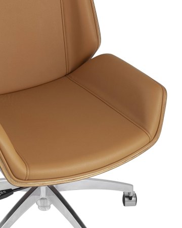 Кресло офисное TopChairs Crown коричневое (Компьютерное кресло Crown коричневый)