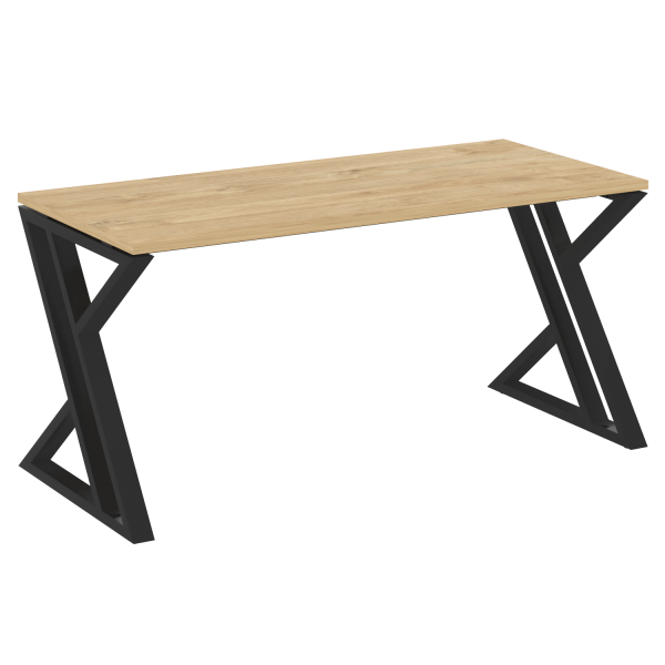 Стол рабочий VR.L-SRZ-4.7 1580x720x750 (Тиквуд Светлый/Черный металл)