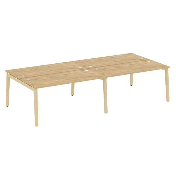 Рабочая станция на деревянных опорах Onix Wood OW.D.RS-4.4.7 3160x1475x750