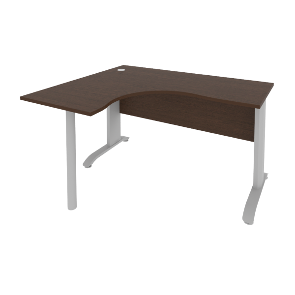 Стол криволинейный левый Riva ПЛ.СА-3 Л 1400x1200x750 (Венге-Металлик/Металлик)
