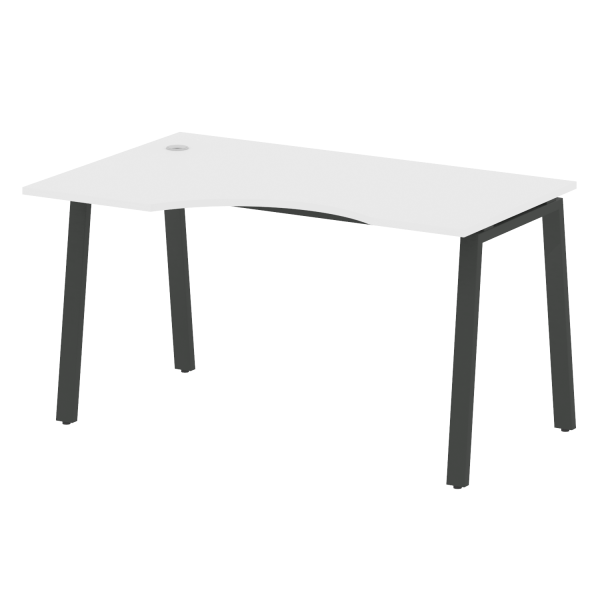 Стол криволинейный левый Metal System Style БА.СА-2 Л 1400x900x750