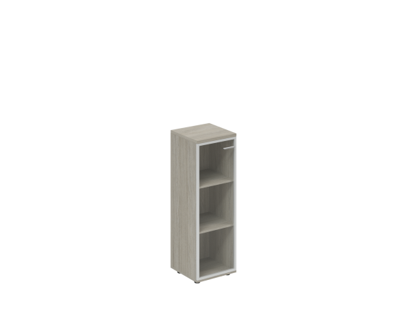 Шкаф средний со стеклом Wing WN.812.OL.AL.L 400x400x1200 (Светлый дуб)
