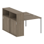 Рабочая станция с опорным шкафом-купе Metal System Style БП.РС-СШК-2.1 1410x1475x1098