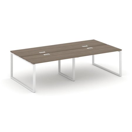 Рабочая станция 2-х сторонняя SN-6O.DRS-032 (2360х1232х750) (Вяз Благородный/Металл Белый)