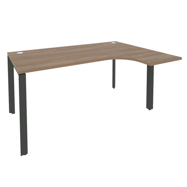 Стол эргономичный правый на П-образном м/к Onix O.MP-SA-4R 1580x1180x750 (Дуб Аризона/Черный металл)