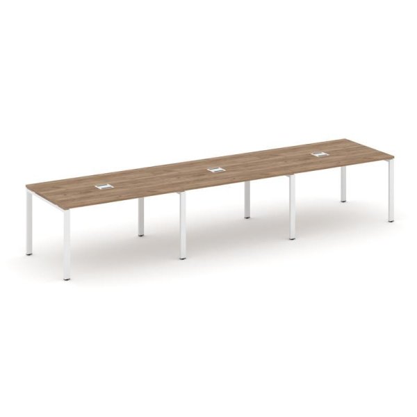 Стол переговорный SN-6P.SPRG-024 (4740х980х750) (Дуб Табак/Металл Белый)