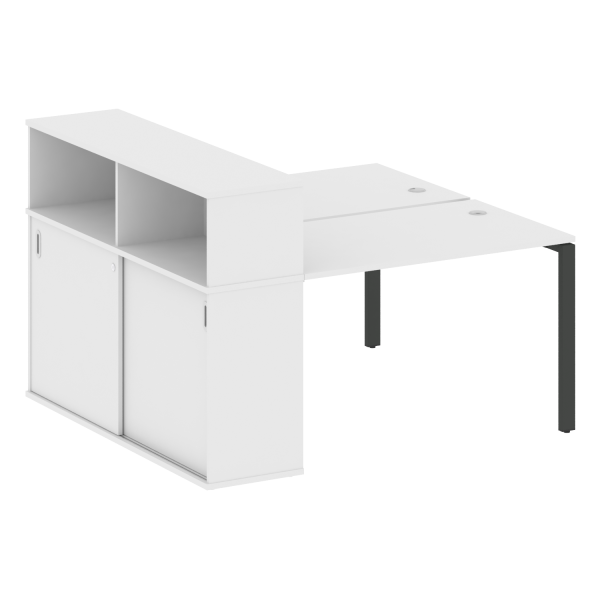 Рабочая станция с опорным шкафом-купе Metal System Style БП.РС-СШК-2.2 1610x1475x1098