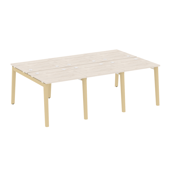 Рабочая станция на деревянных опорах Onix Wood OW.D.RS-6.0.7 2340x1475x750